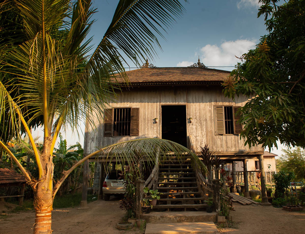 Dormir chez l'habitant au Cambodge maison villageoise